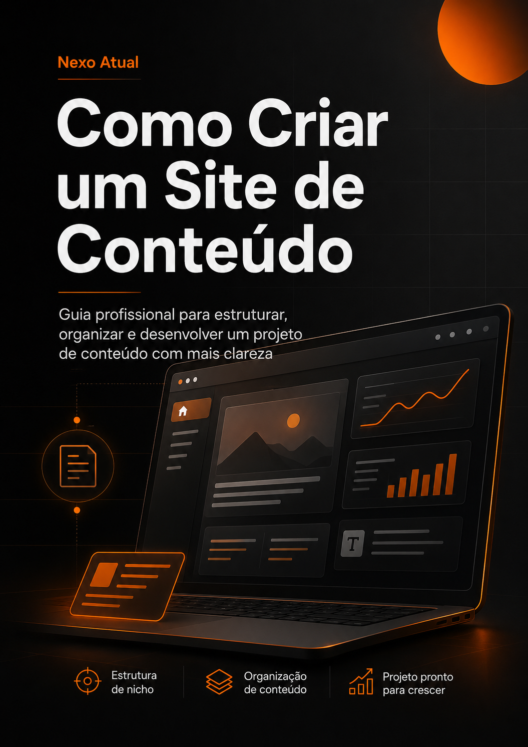 Capa do ebook Como Criar um Site de Conteúdo