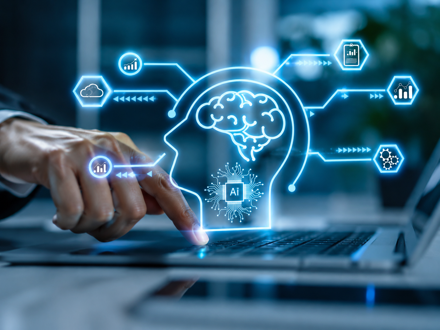 Profissionais usando inteligência artificial no trabalho